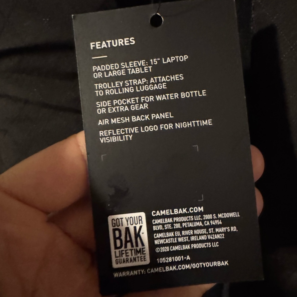 CamelBak LAX 15 inch computer Backpack black‎ with Butterfly Accent - Picture 3 of 5